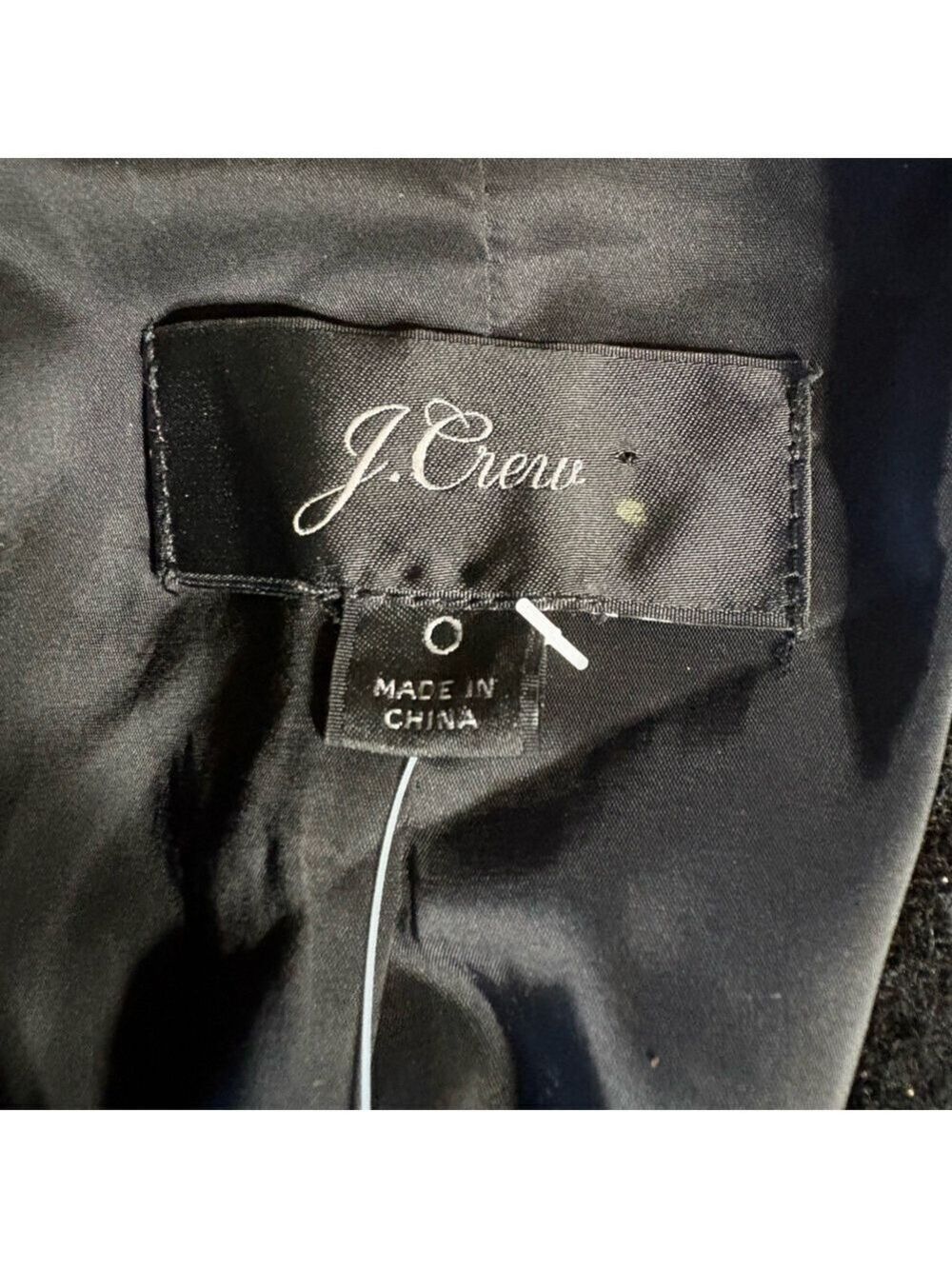 J. Crew Black Sparkle Wool Open-Front Blazer. Pockets/Lined. Size 0. New w/tags! - Picture 11 of 17